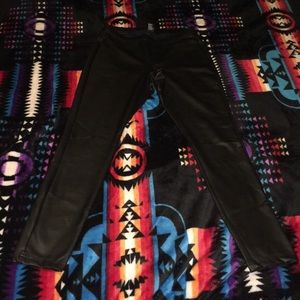 Black leather-look pants. Never worn